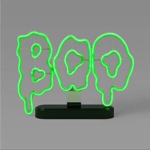 9.25" Lit Neon Slimey Boo Halloween Neon Green - Hyde and EEK! Boutique™